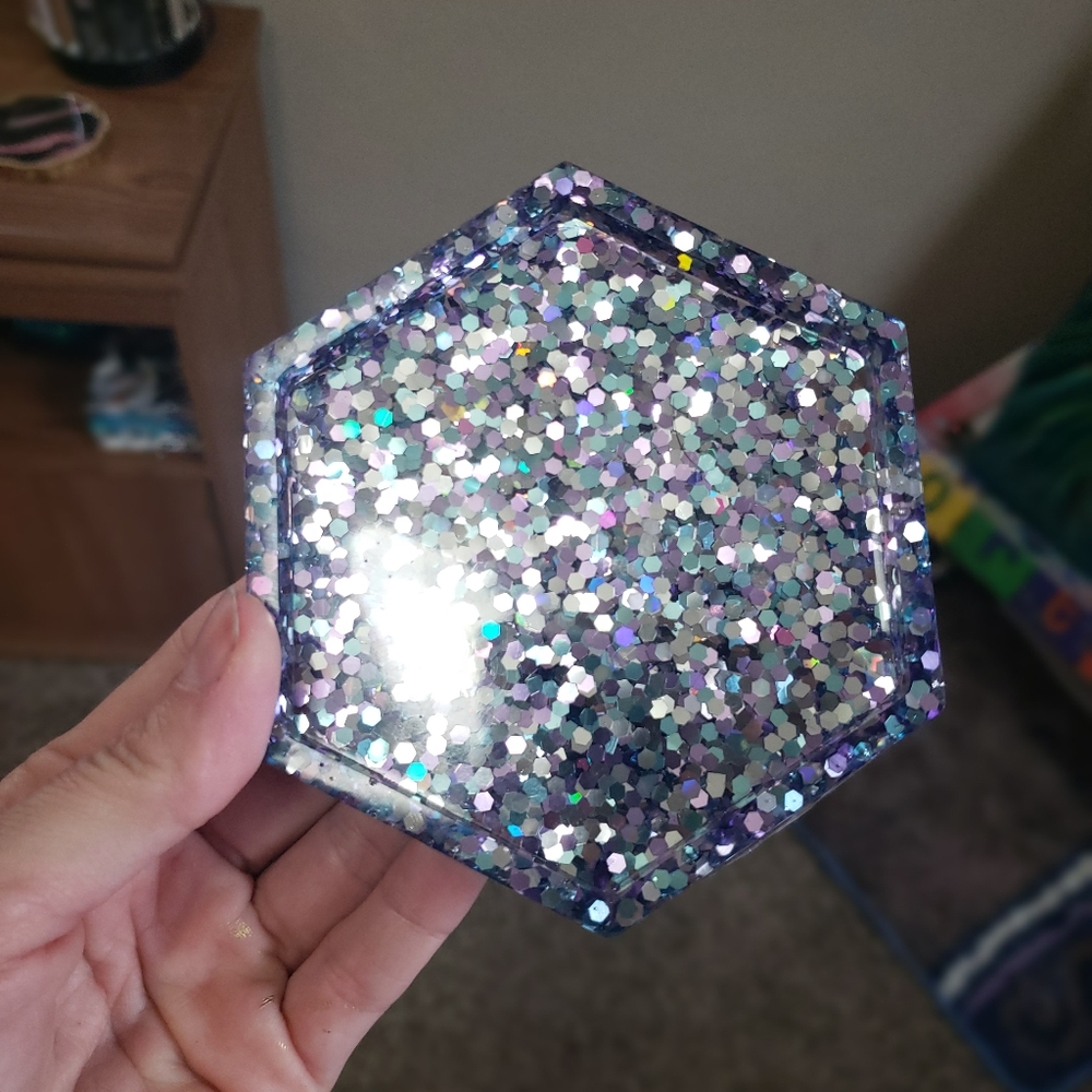 Glittery coasters